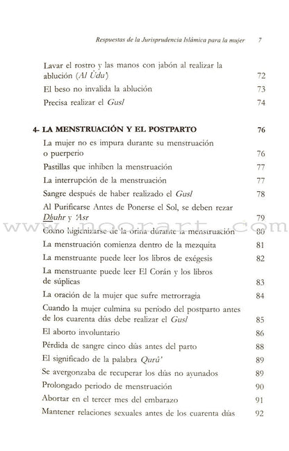Respuestas de La Jurisprudencia Islamica Para La Mujer -Fatawa :Essential Rulings for Every Muslim Woman