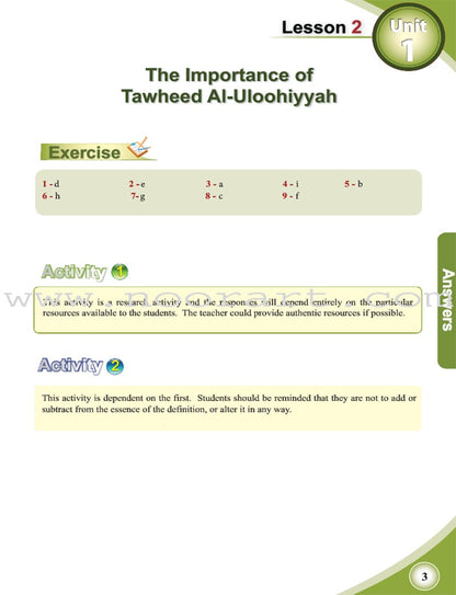 ICO Islamic Studies Teacher's Manual: Grade 8, Part 1