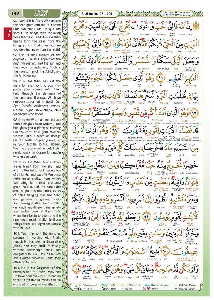 Al-Quran Al-Karim: The Noble Quran (Blue, Medium Size B5 (6.9” x 9.8"), Maqdis Quran)