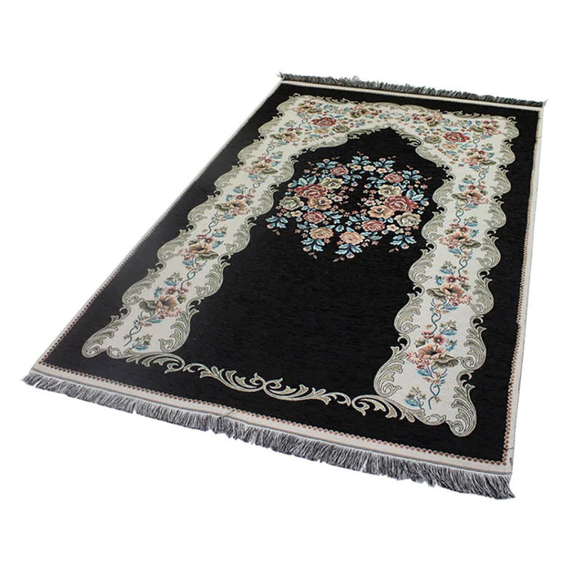 Luxury Thin Velvet Islamic Prayer Rug - 5 Different Colors