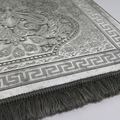 Luxury Velvet Islamic Prayer Rug - 4 Different Colors