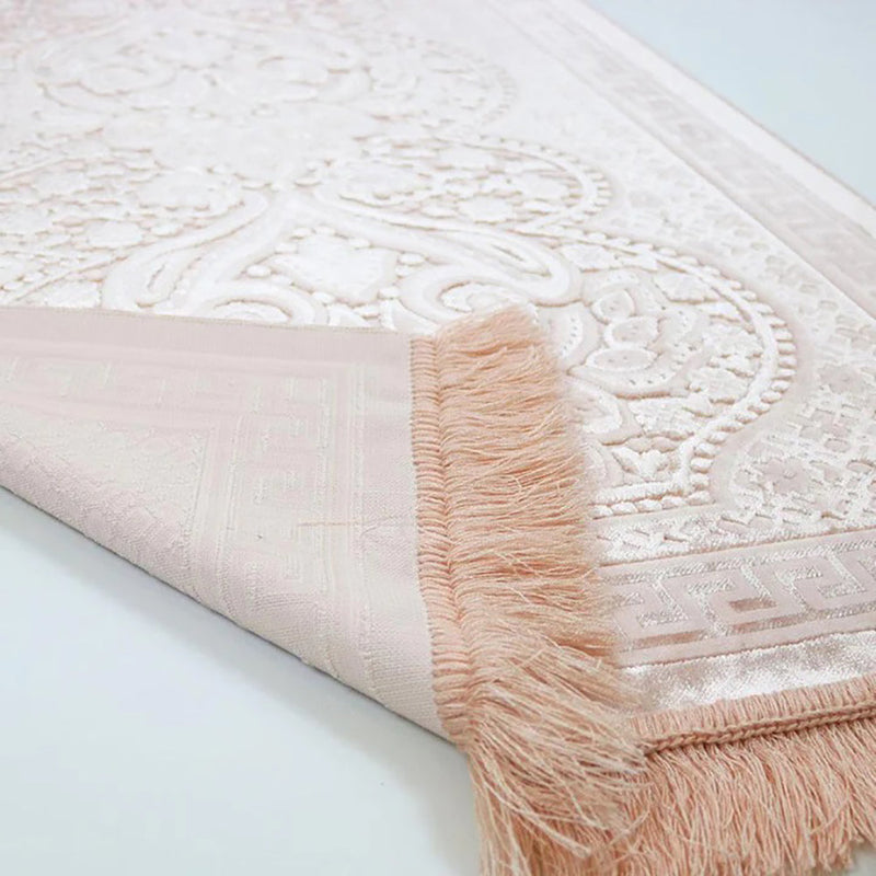 Luxury Velvet Islamic Prayer Rug - 4 Different Colors