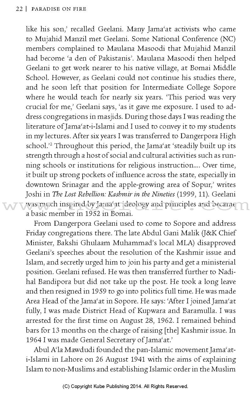 Paradise on Fire: Syed Ali Geelani & the Struggle for Freedom in Kashmir