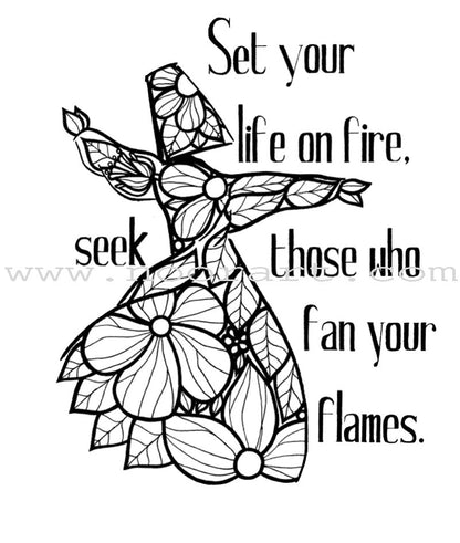 Vibrant Soul: Coloring  Inspired by Rumi
