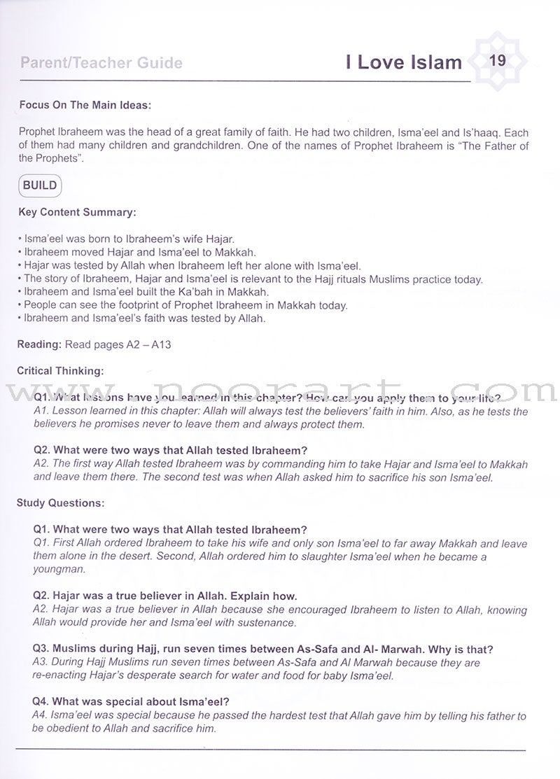 I Love Islam Teacher/Parent Guide: Level 4