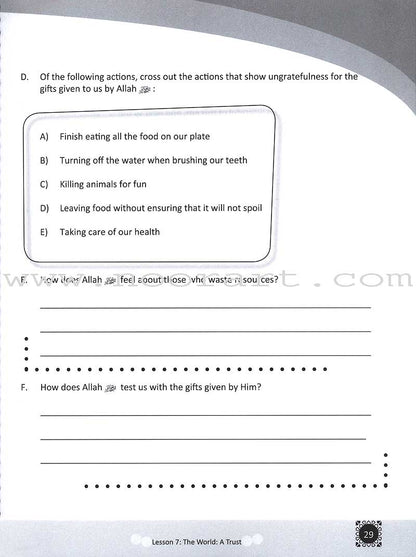 Teachings of the Qur'an Workbook: Volume 3