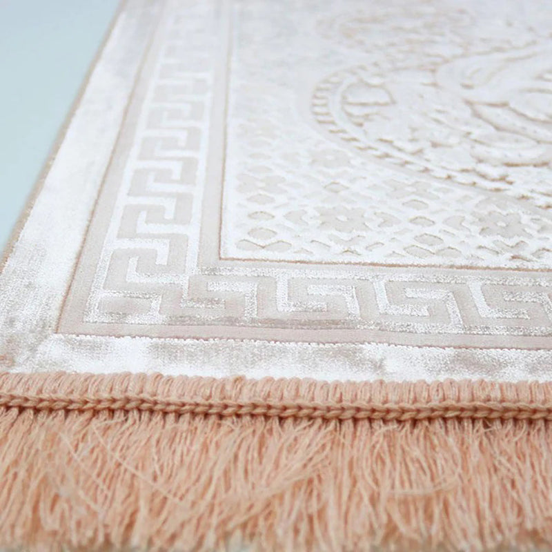Luxury Velvet Islamic Prayer Rug - 4 Different Colors