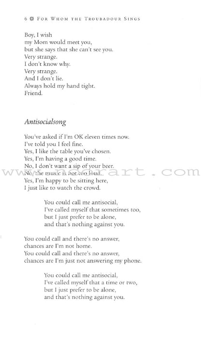 For Whom the Troubadour Sings