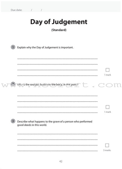 Safar Islamic Studies Workbook: Level 4