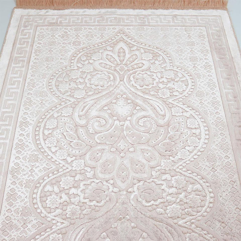 Luxury Velvet Islamic Prayer Rug - 4 Different Colors