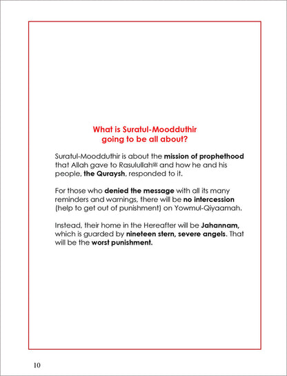 Tafseer & Arabic Workbook: (Suratul-Moodduthir & The Greed Game) سورة المدثر