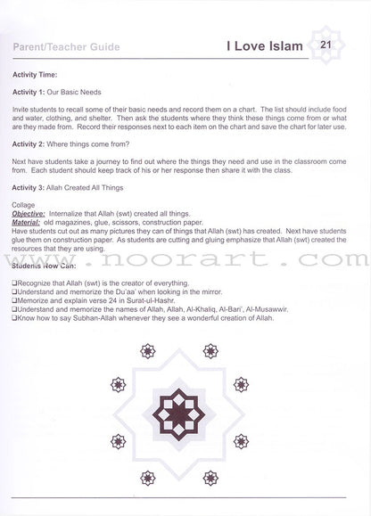 I Love Islam Teacher/Parent Guide: Level 1