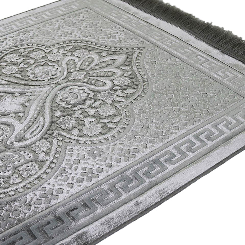 Luxury Velvet Islamic Prayer Rug - 4 Different Colors