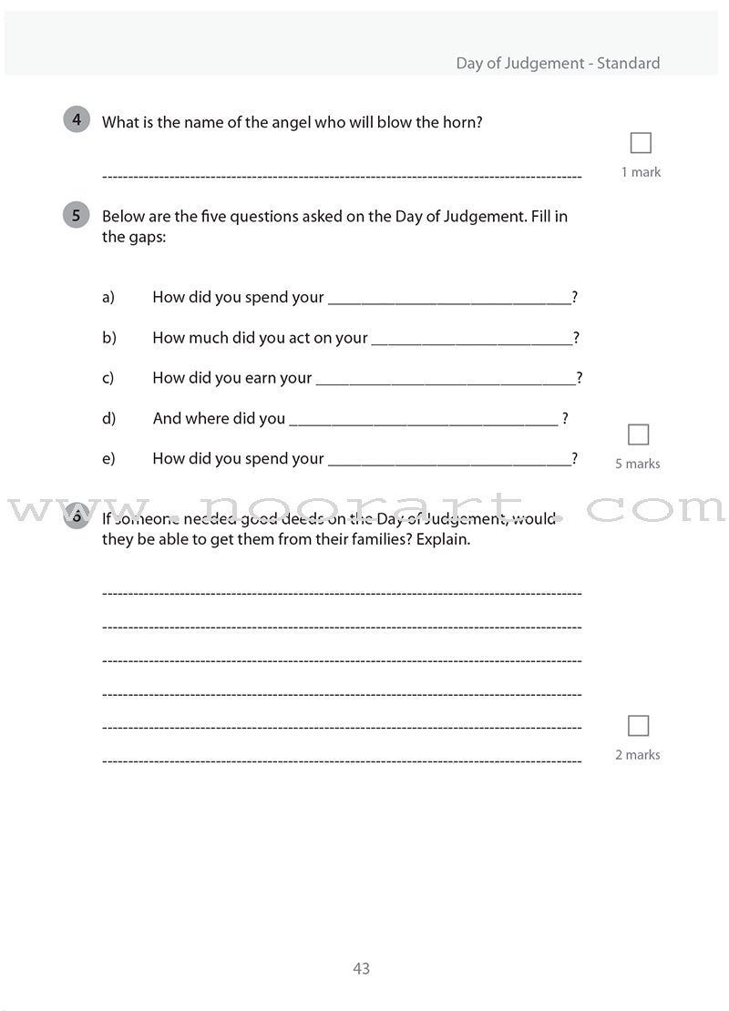 Safar Islamic Studies Workbook: Level 4