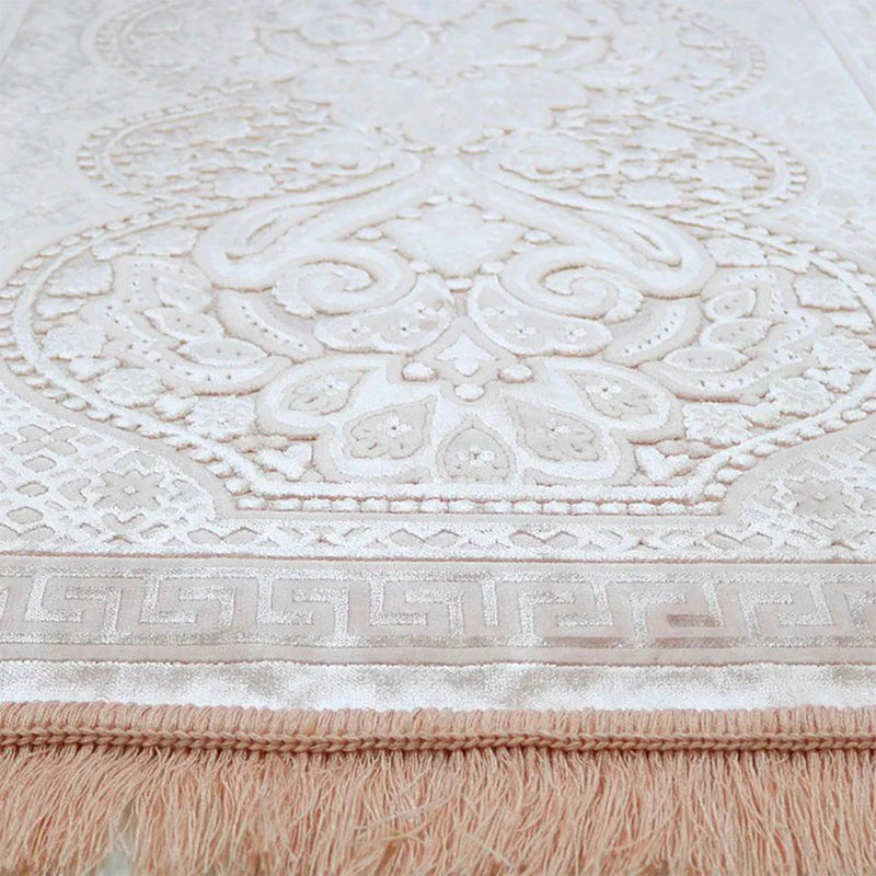 Luxury Velvet Islamic Prayer Rug - 4 Different Colors