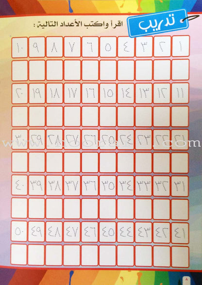 Write and Erase the Numbers (1-100): Level 2 اكتب وامسح الأعداد