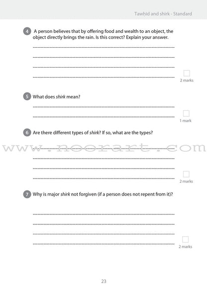 Safar Islamic Studies Workbook: Level 6