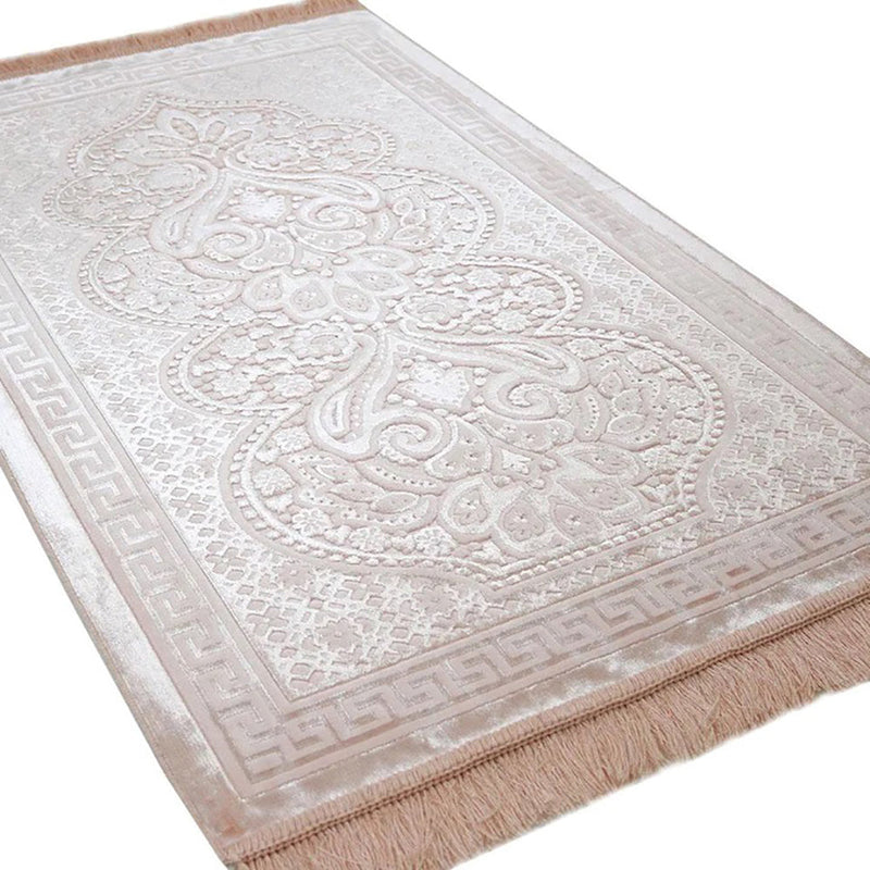 Luxury Velvet Islamic Prayer Rug - 4 Different Colors