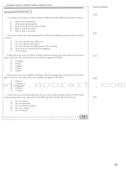 Islamic Studies Teacher's Manual: Level 8 (with Annotated CD-ROM)