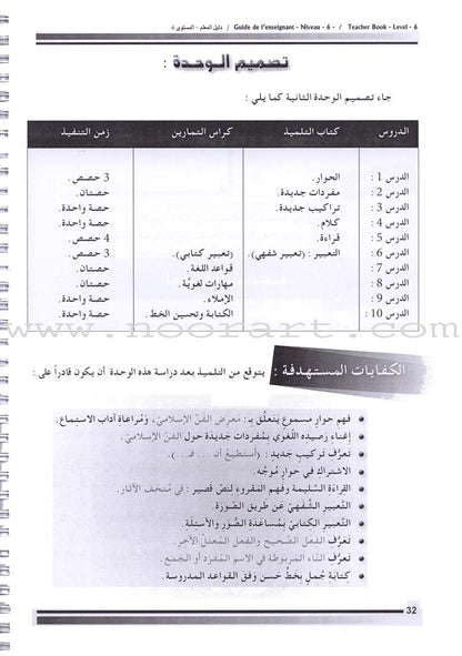 I Love The Arabic Language - Teacher Book : Level 6 أحب و أتعلم  اللغة العربية - دليل المعلم